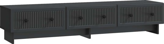 TV skap med skuff Svart 147 x 34,5 x 30 cm Konstruert tre TV skap med skuff Svart 147 x 34,5 x 30 cm Konstruert tre