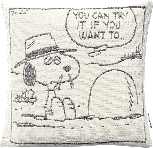 Maison Deux Peanuts Cushion Rock Black White 50X 50CM