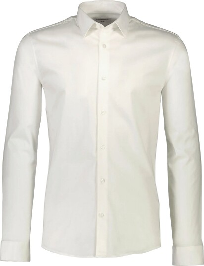 Lindbergh Plain Sateen Superflex L/S WHITE L