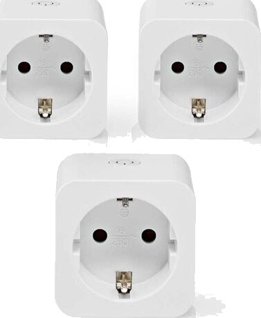Nedis SmartLife WiFi stikkontakt med energimÄler 3 pk Nedis SmartLife WiFi stikkontakt med energimÄler 3 pk