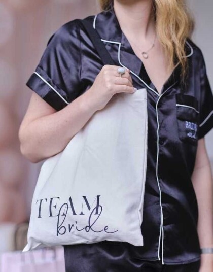 Team Bride Tote Bag/Bærenett 36x31 cm