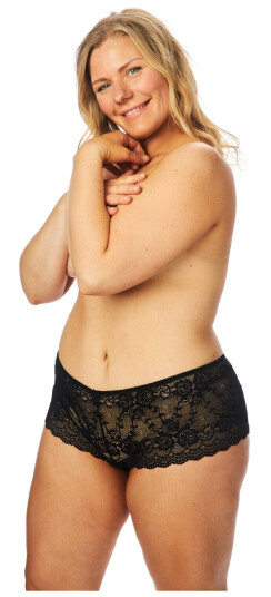 Nortie Gunilla Bunnløs Svart Blonde Hipster Plus Size   - Svart - 2XL