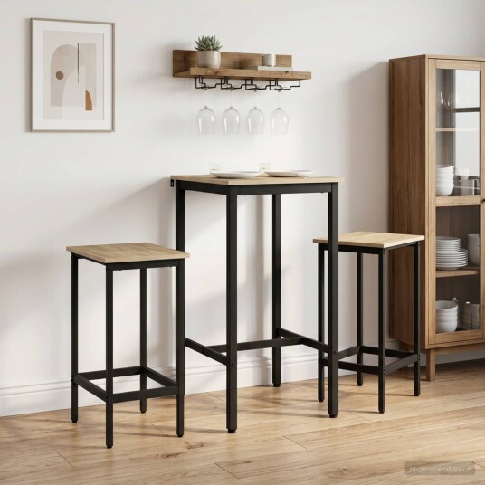 vidaXL Barstol 2 stk. Sonoma eik 40 x 32 x 64 cm Konstruert tre vidaXL Barstol 2 stk. Sonoma eik 40 x 32 x 64 cm Konstruert tre