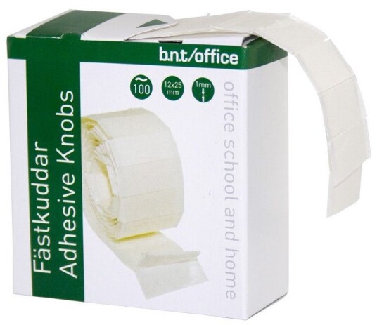 Festerputer Hvite 25 x 12 mm 100-pakning BNT Office
