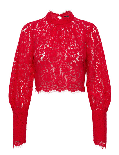 Bardot Lace Georgia Top - Red - 34 Bardot Lace Georgia Top - Red - 34