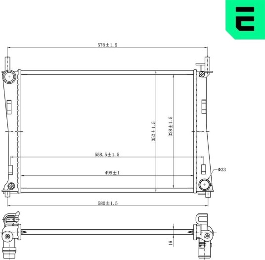 ERA 673054 Radiator motorkjøling