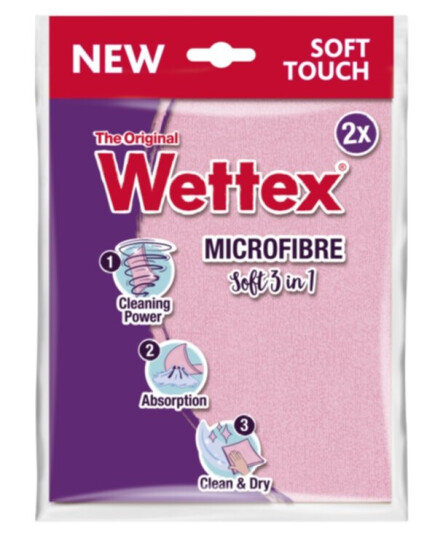 Wettex Mikrofiberklut Soft 3in1 2-pakning