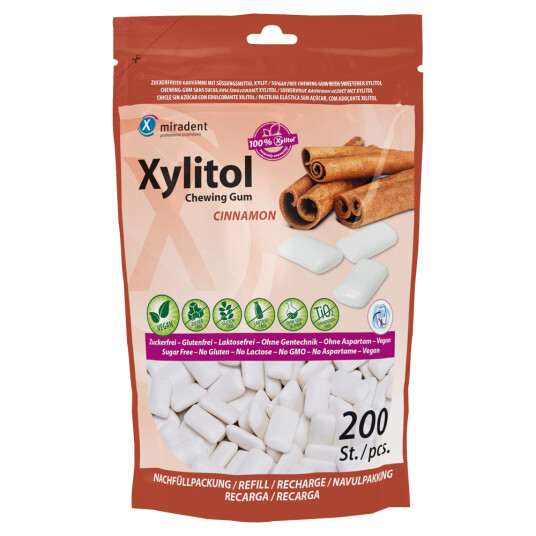Tannpleie Xylitol Tyggegummi 200 stk. Miradent kanel Tannpleie Xylitol Tyggegummi 200 stk. Miradent kanel