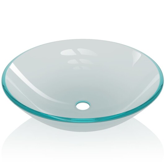 Servant herdet glass 42 cm frostet