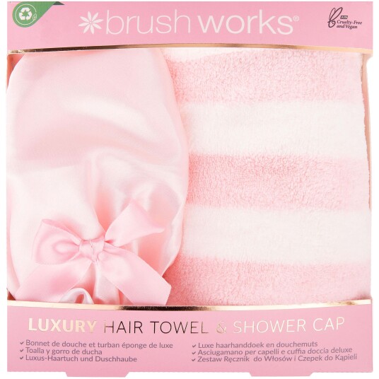 Brushworks Luxury Hair Towel & Shower Cap 2pcs Brushworks Luxury Hair Towel & Shower Cap 2pcs