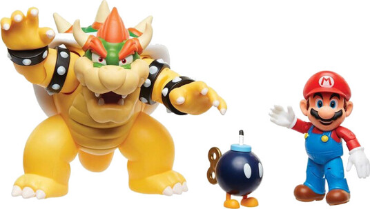 Nintendo Super Mario Bowser Lava Battle Figursett med 3 Figurer Nintendo Super Mario Bowser Lava Battle Figursett med 3 Figurer