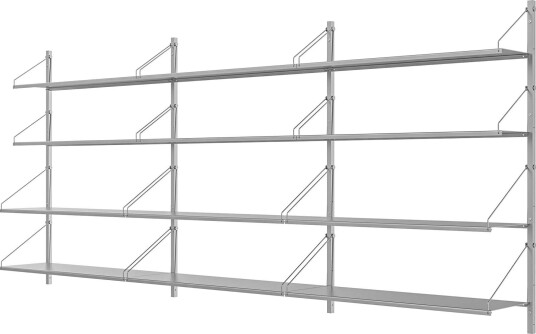 Library Hylle 108x246 cm, Rustfritt Stål