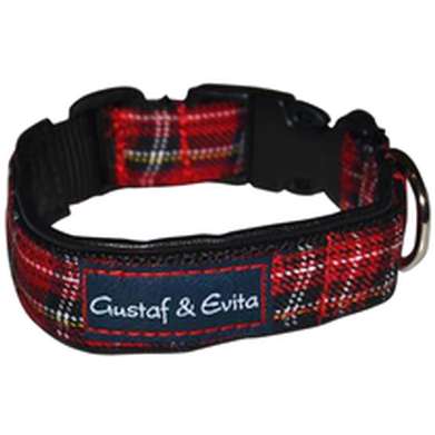 Hundhalsband Snabbknäppning/Ställbart Skinnskodd Red 30 cm