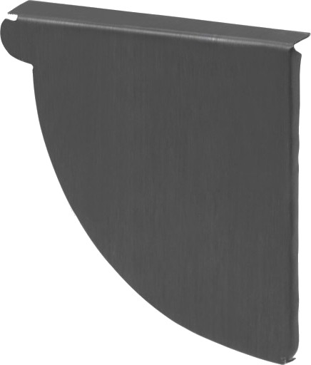 VMZINC Endehette ANTHRA ZINC kvartrund høyre   333 mm anthracite 14.5 x 13.0 x 1.5 cm