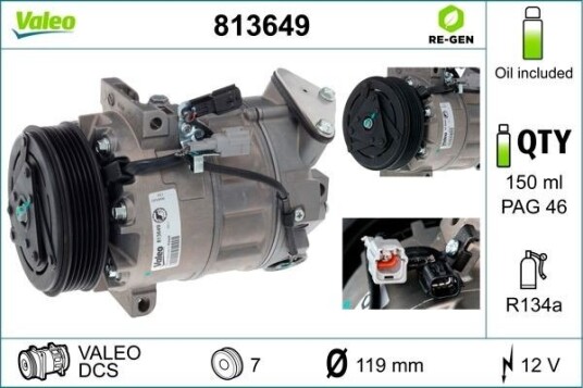 AC-kompressor VALEO 813649