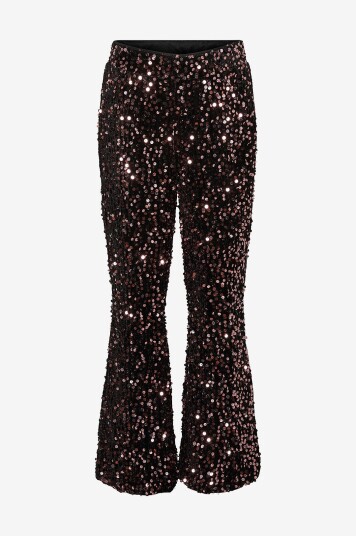 Vero Moda Girl Paljettbukse vmBella Sequins HW Flared Pant Jrs Svart