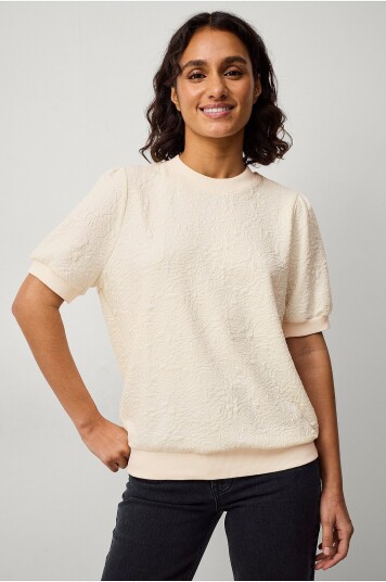 Saint Tropez Collegegenser Andysz SS Sweatshirt Hvit