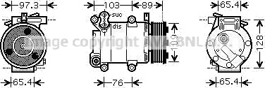 AC kompressor PRASCO FDAK391 AC kompressor PRASCO FDAK391