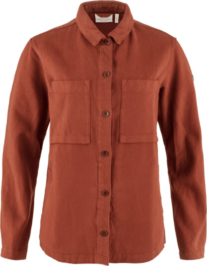 Fjellreven Women's Singi Flannel Overshirt L , Autumn Leaf