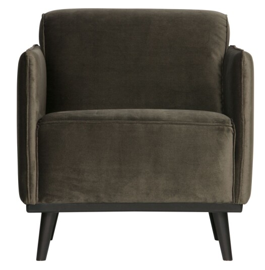 BePureHome Statement Lenestol m/velur - Warm Green Unoliving