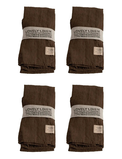 Lovely Linen Lovely Napkin   Brown   45X45CM