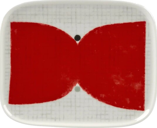 Marimekko Kalendi fat 12x15 cm White-red-coal-sage