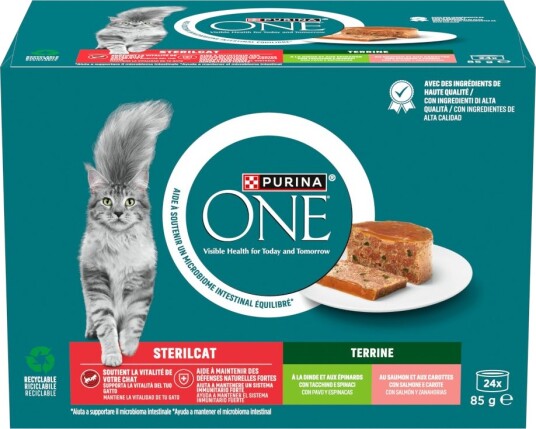 Purina One Våtfôr Sterilcat Mixpakke I 24 X 85 G