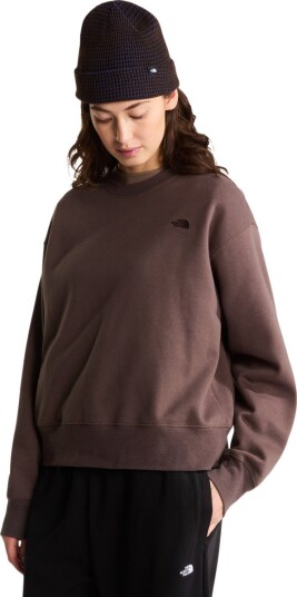 The North Face W Tnf Essential Simple Dome Boxy Os Crew   Brown   XL