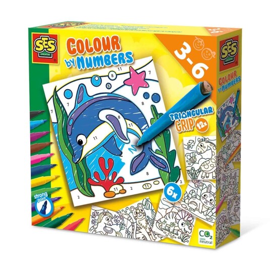 SES Creative Colour by Numbers Triangular Pens S14690