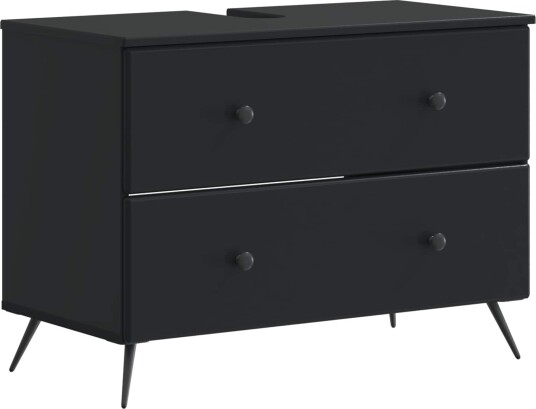 vidaXL Baderomsvaskeskap BREDA Svart 82 x 41 x 59 cm Konstruert tre