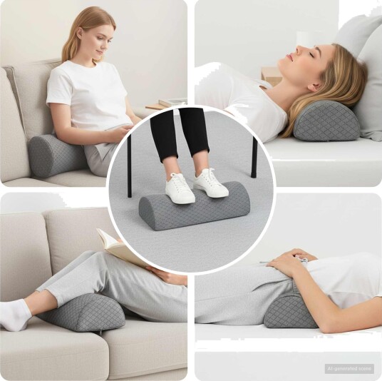 vidaXL Leggpute 52 x 20 x 11 cm Medium Minnefoam Grå
