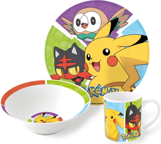 Pokémon 3-delt keramikk gaveesett til barn Pokémon 3-delt keramikk gaveesett til barn