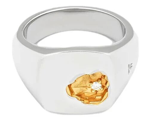 Tom Wood Jewellery Mined Ring Small Diamond Ring Sølv  female 48