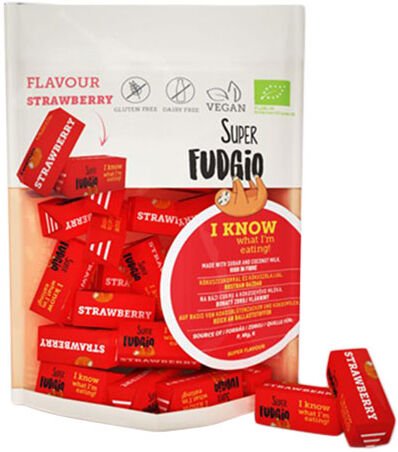 Super Fudgio Karameller med jordbær Ø - 150 g