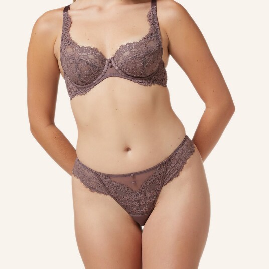 Hunkemöller Daisy string brun Størrelse: S Kvinner