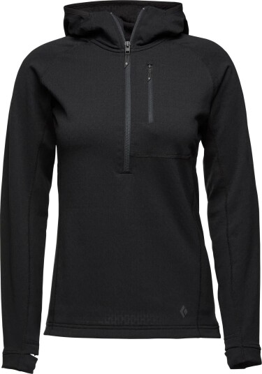 Black Diamond Coefficient QZ Hoody W"s black S Black Diamond Coefficient QZ Hoody W"s black S
