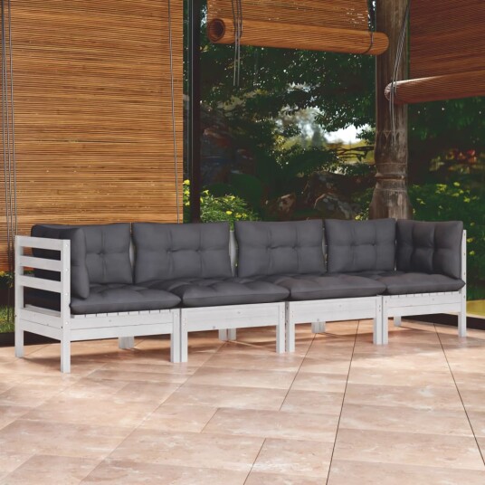  Hagesofagruppe med puter 4 deler heltre furu 3096149