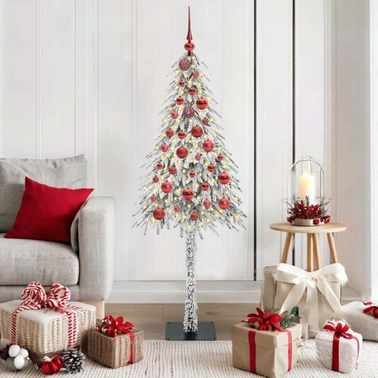  Juletre med 150 LED med stativ Hvit 150 cm PE og stål