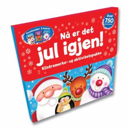 Nå er det jul igjen! Klistremerke og aktivitetspakke. Med 3 aktivitetsbøker. Over 750 klistremerker
