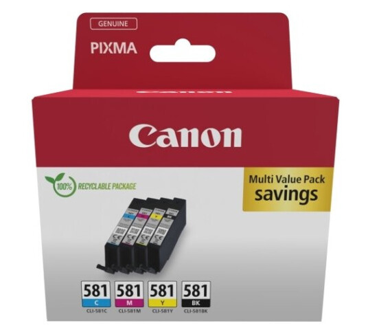 Canon 2103C006 Sort Cyan Fiolblå Gult 4 Stykker Multipakke Canon 2103C006 Sort Cyan Fiolblå Gult 4 Stykker Multipakke