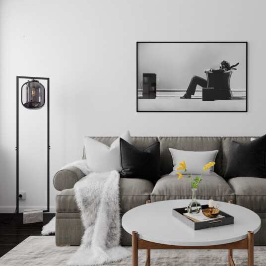 By Rydens Exclusive Dixton gulvlampe røykfarget
