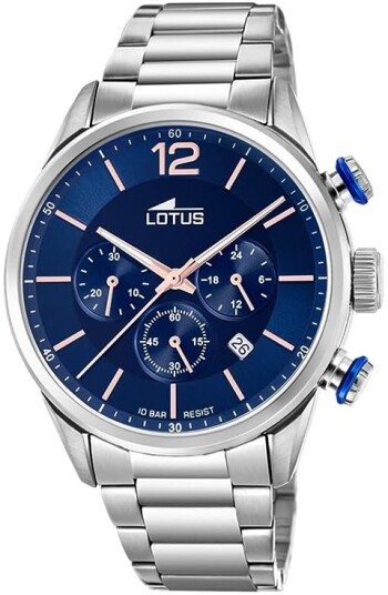 Lotus Herreklokke 18688/2 Chrono Blå/Stål Ø44 mm