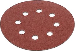 Borrelås sandpapir Ø 125 mm korn 80