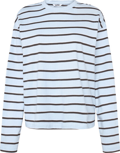 Monki Long Sleeved Cotton T Shirt Blue XS