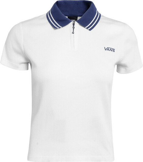VANS Priscilla Polo Ss Top + Piping White XXL