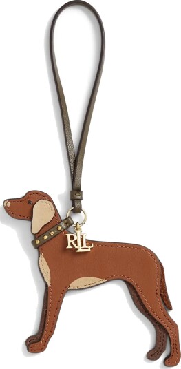Lauren Ralph Lauren Suede Trim Leather Vizsla Charm Brown ONE SIZE