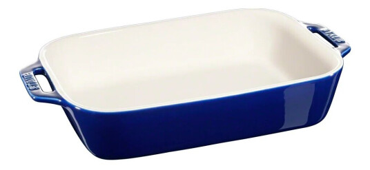 Staub rektangulær ovnsform 27 x 20 cm blå