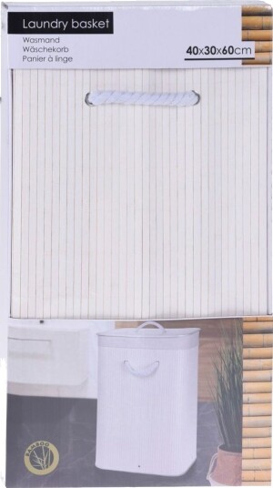 Storage Solutions Vaskekurv I Bambus Med Natural Lokk 60 L Storage Solutions Vaskekurv I Bambus Med Natural Lokk 60 L