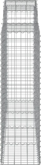 vidaXL Gabionkurver buede 25 stk 200x50x140/160 cm galvanisert jern