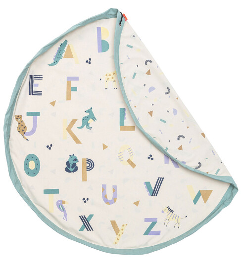 play&go  Lekeunderlag 2-i-1 Animal alpha bet ⌀ 140 cm